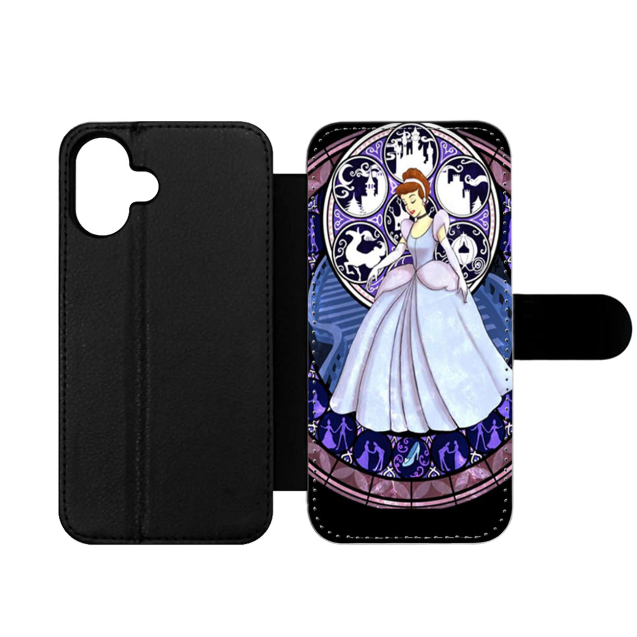 Cinderella Stained Glass Wallet iPhone Case