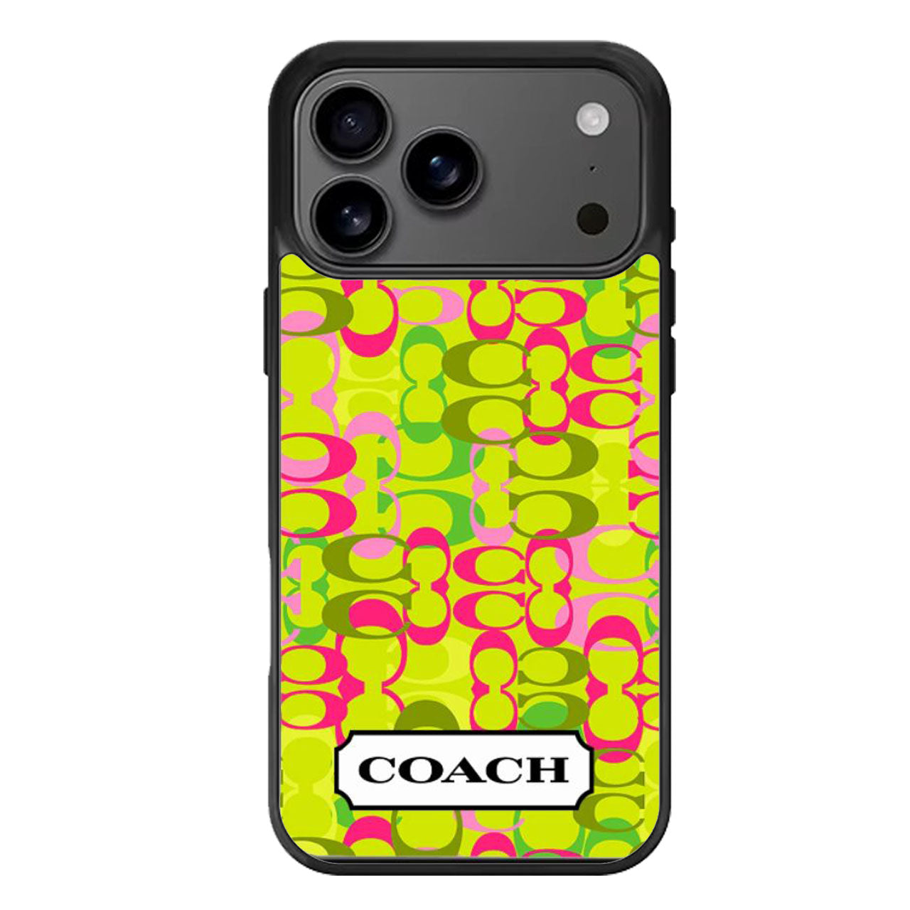 Coach Pattern Green iPhone 17 Pro Max Case