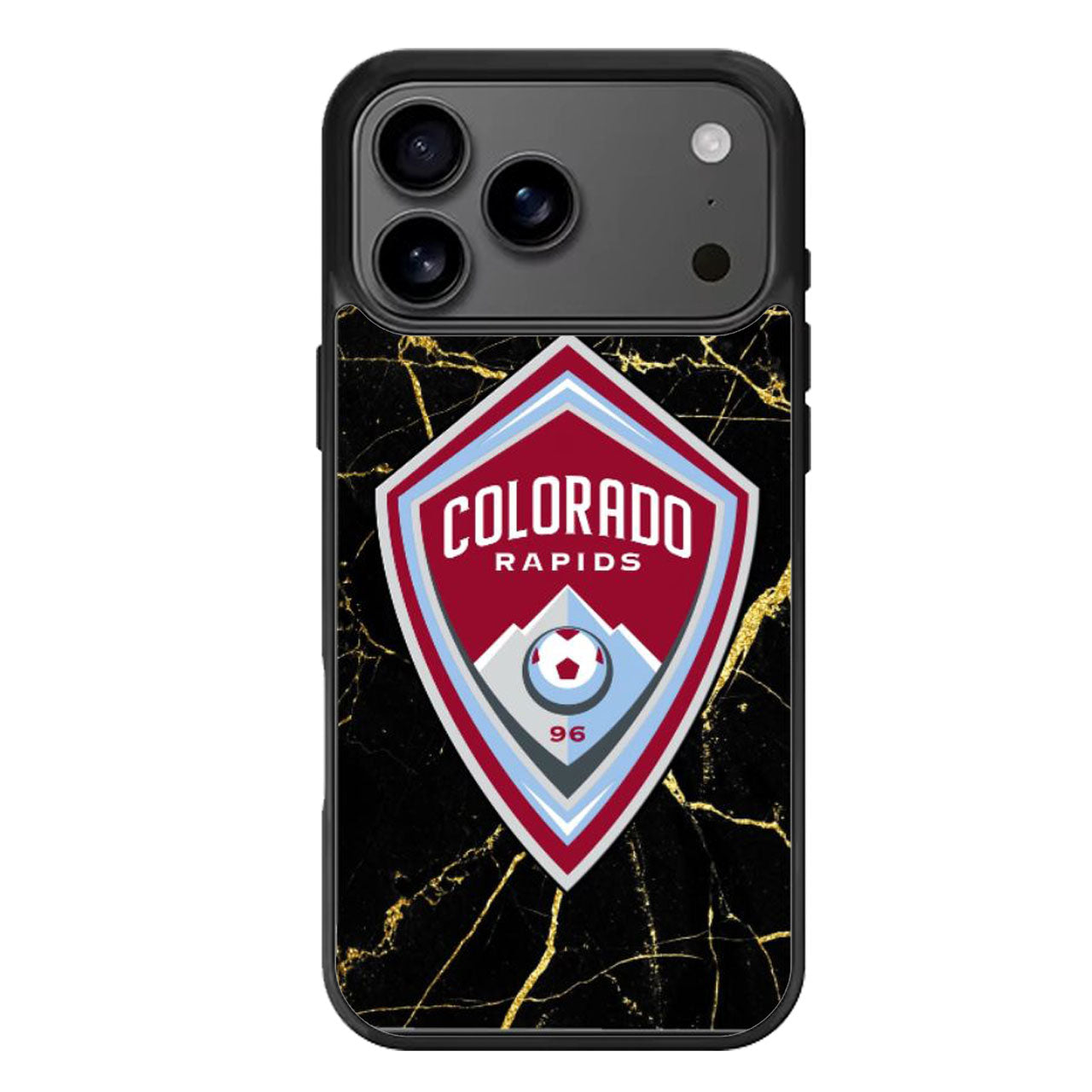 Colorado Rapids Black Marble iPhone 17 Pro Max Case