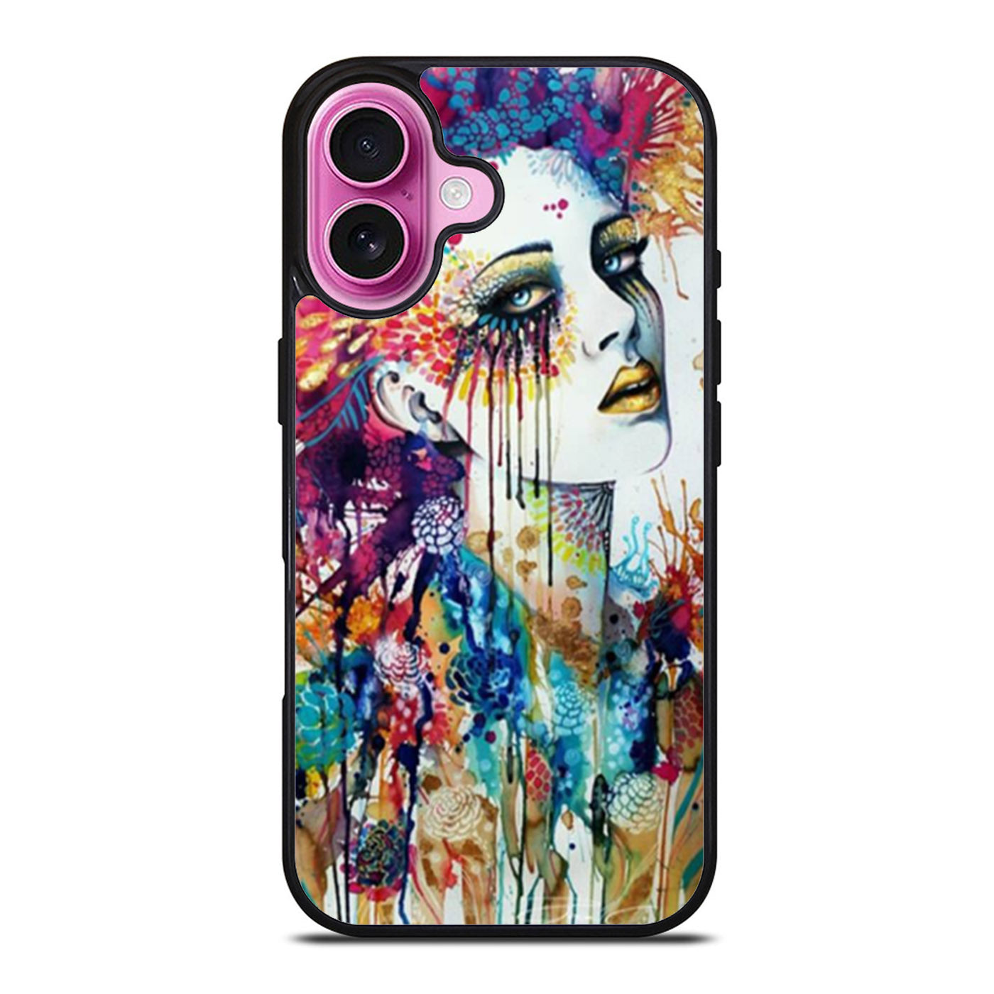 Colorful Lady Art Painting iPhone Case Cover