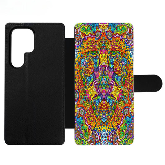 Colorful Mandala Wallet Samsung Case