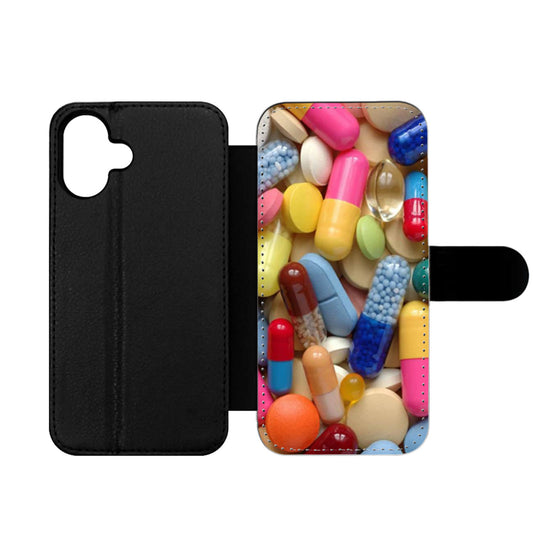 Colorful Pills Wallet iPhone Case