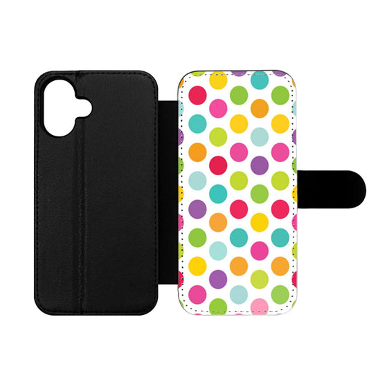 Colorful Polka Dots Wallet iPhone Case