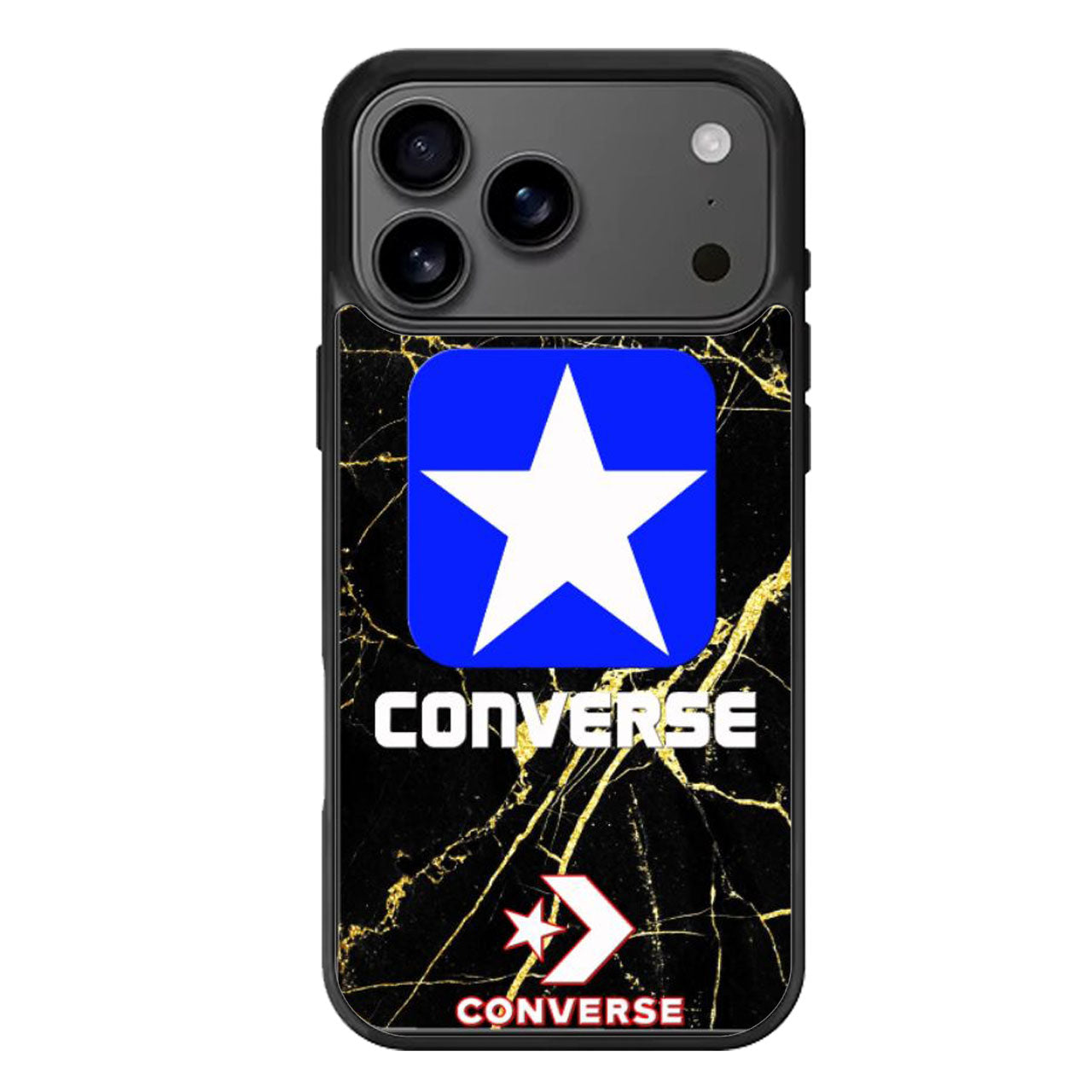 Converse Black Marble iPhone 17 Pro Max Case