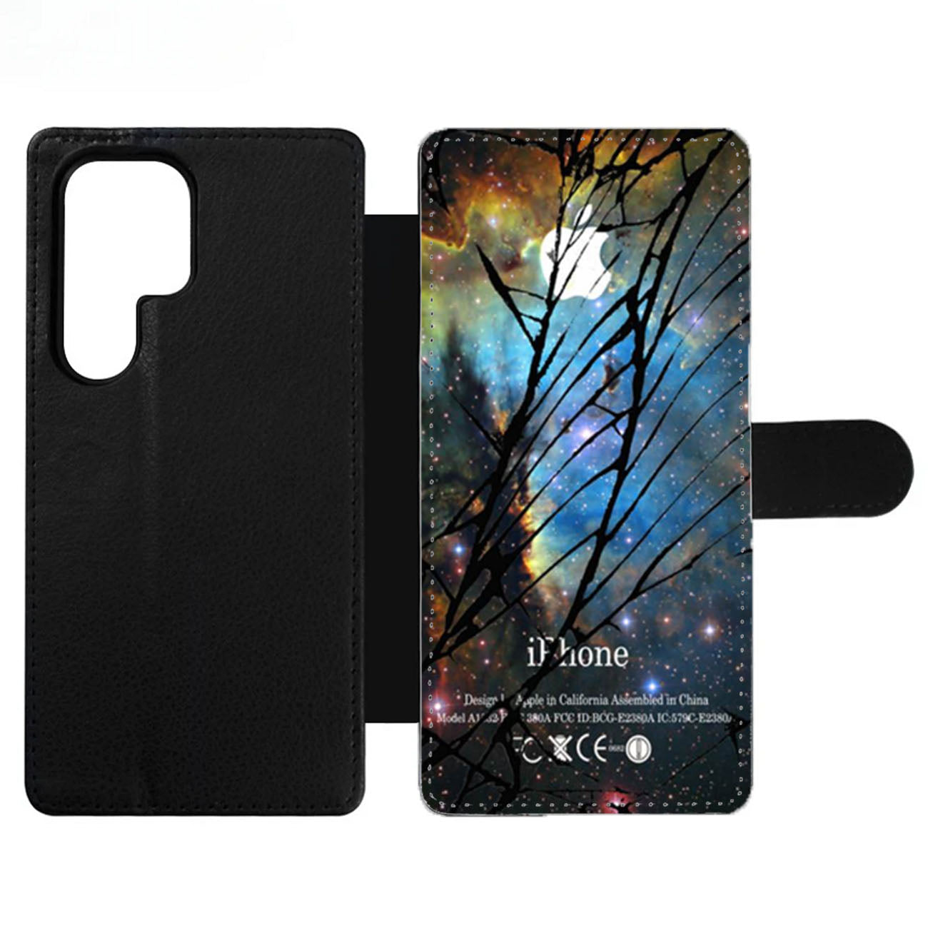 Cracked Galaxy Nebula Wallet Samsung Case