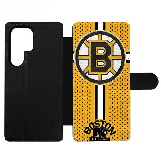 Custom Boston Bruins Hockey Wallet Samsung Case