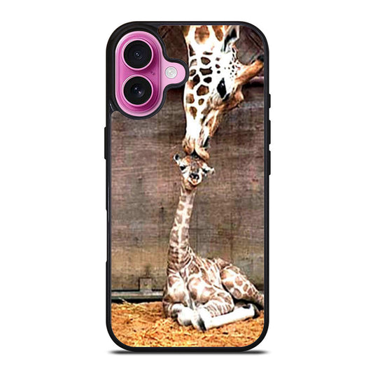 Cute Baby Giraffe Kiss iPhone Case Cover