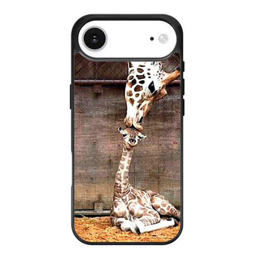 Cute Baby Giraffe Kiss iPhone Air Case