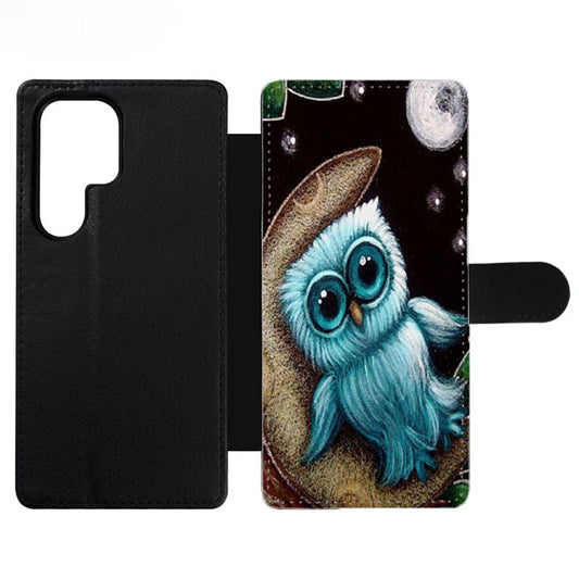 Cute Little Owl Dream Wallet Samsung Case