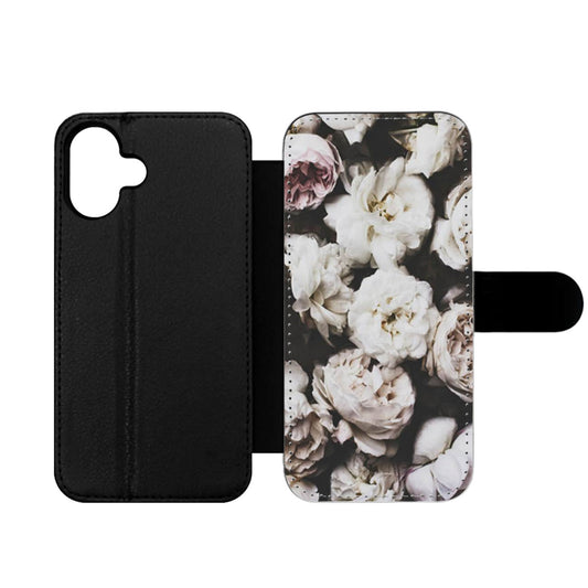 Cute Rose Floral Hipster Art Wallet iPhone Case
