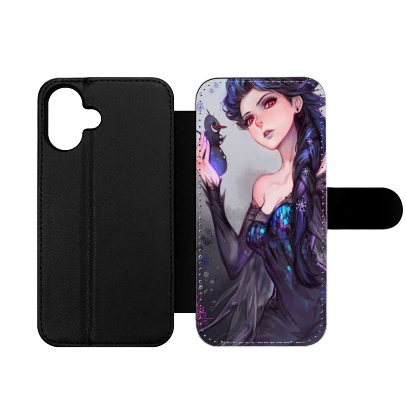 Dark Queen Elsa Frozen Wallet iPhone Case