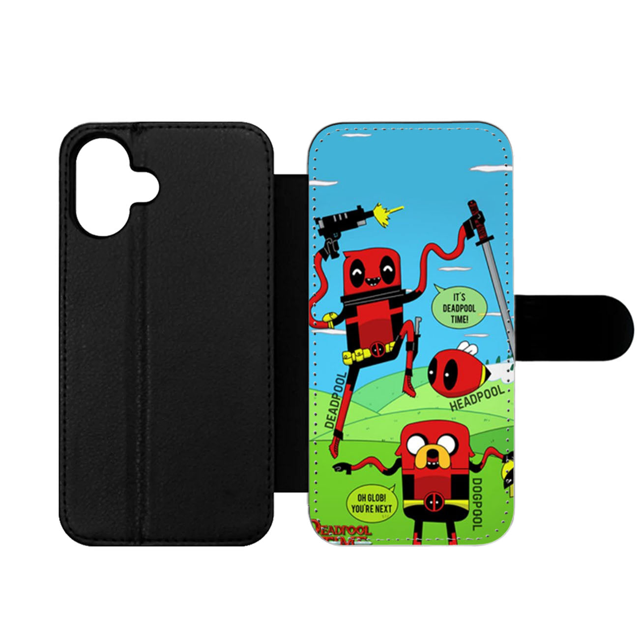 Deadpool Adventure Time Wallet iPhone Case
