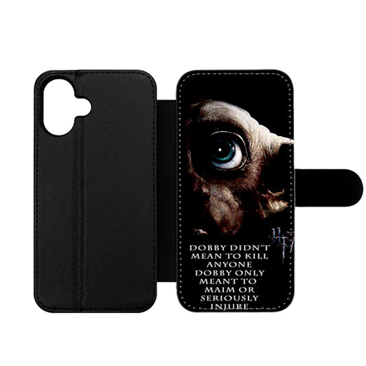 Deathly Hallows Dobby Harry Potter Quote Wallet iPhone Case
