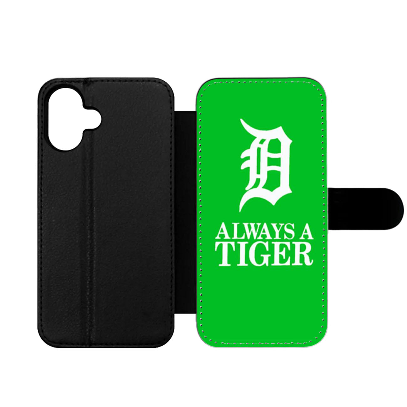 Detroit Tigers Logo Green Wallet iPhone Case
