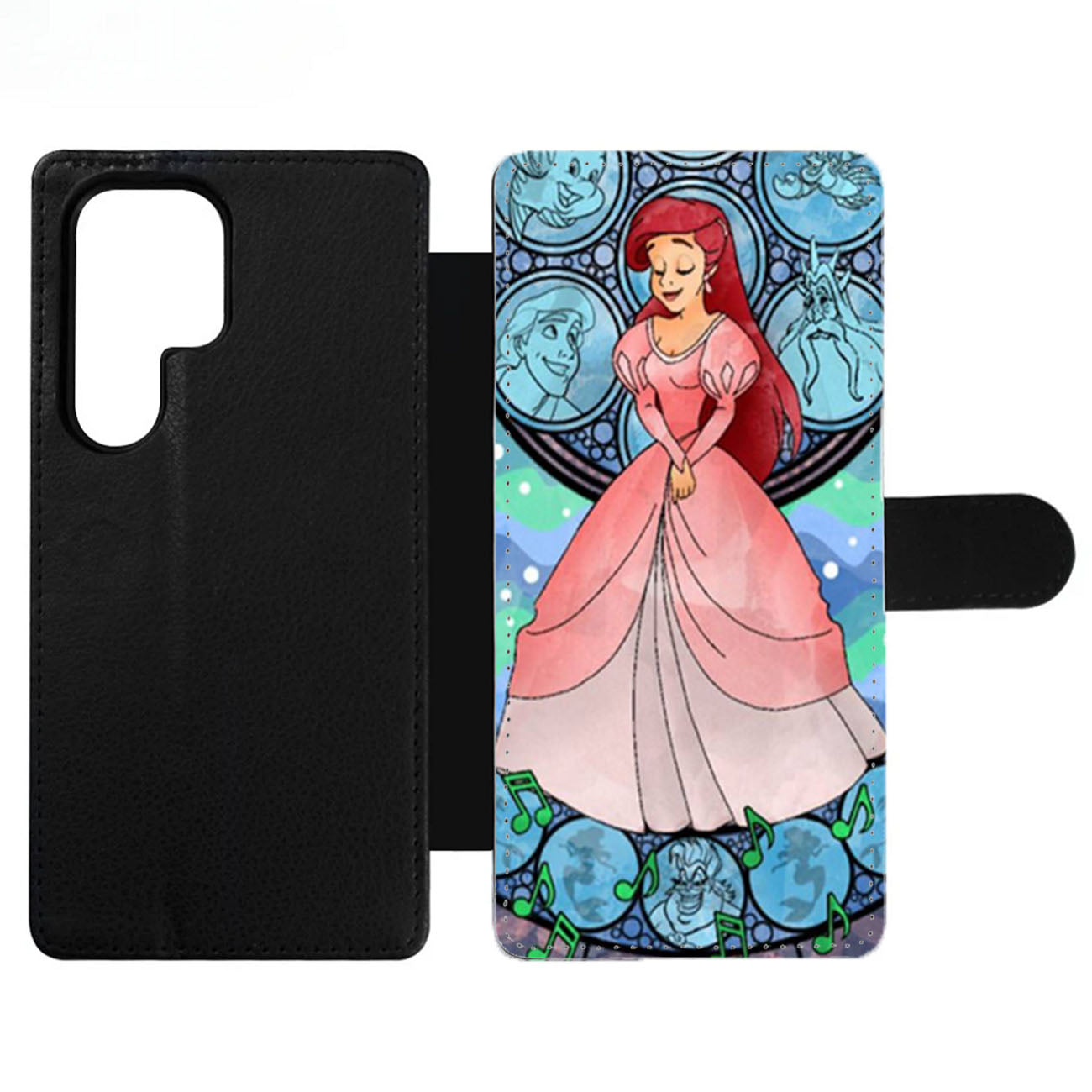 Disney Ariel Little Mermaid Stained Glass Wallet Samsung Case