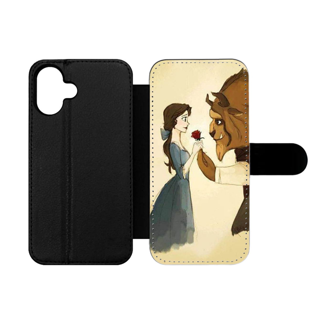 Disney Beauty and The Beast Art Two Wallet iPhone Case