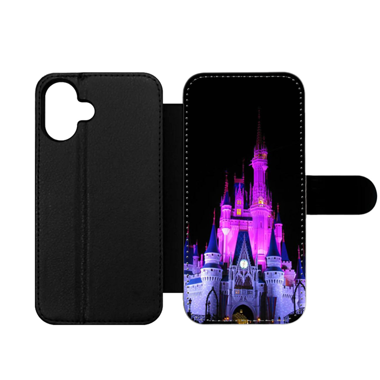 Disney Castle Night Lights Wallet iPhone Case