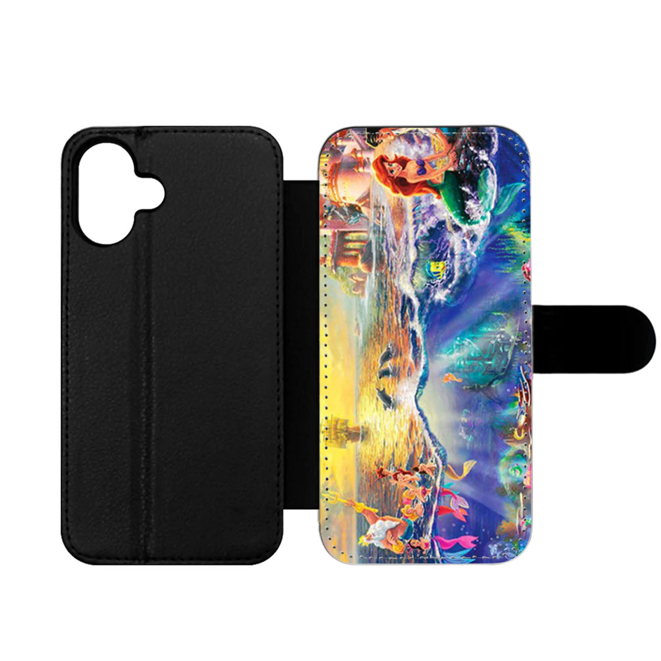 Disney Little Mermaid Art Design Wallet iPhone Case
