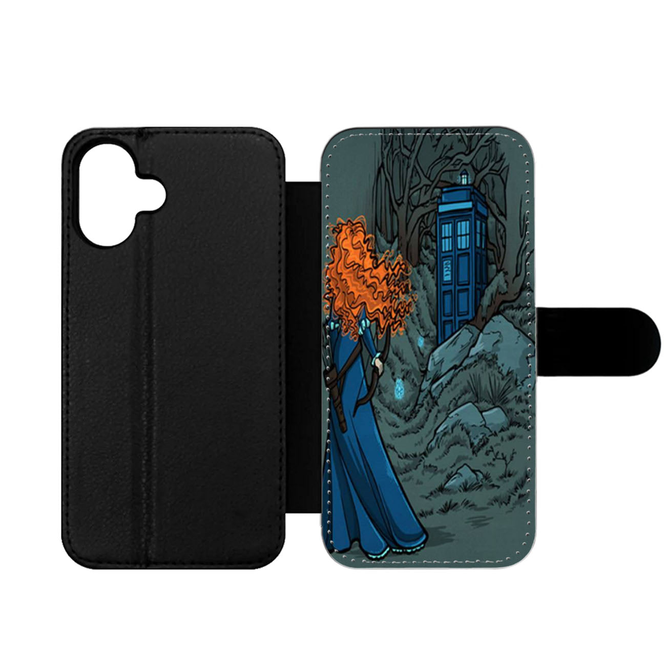 Disney Merida Meet Tardis Doctor Who Wallet iPhone Case