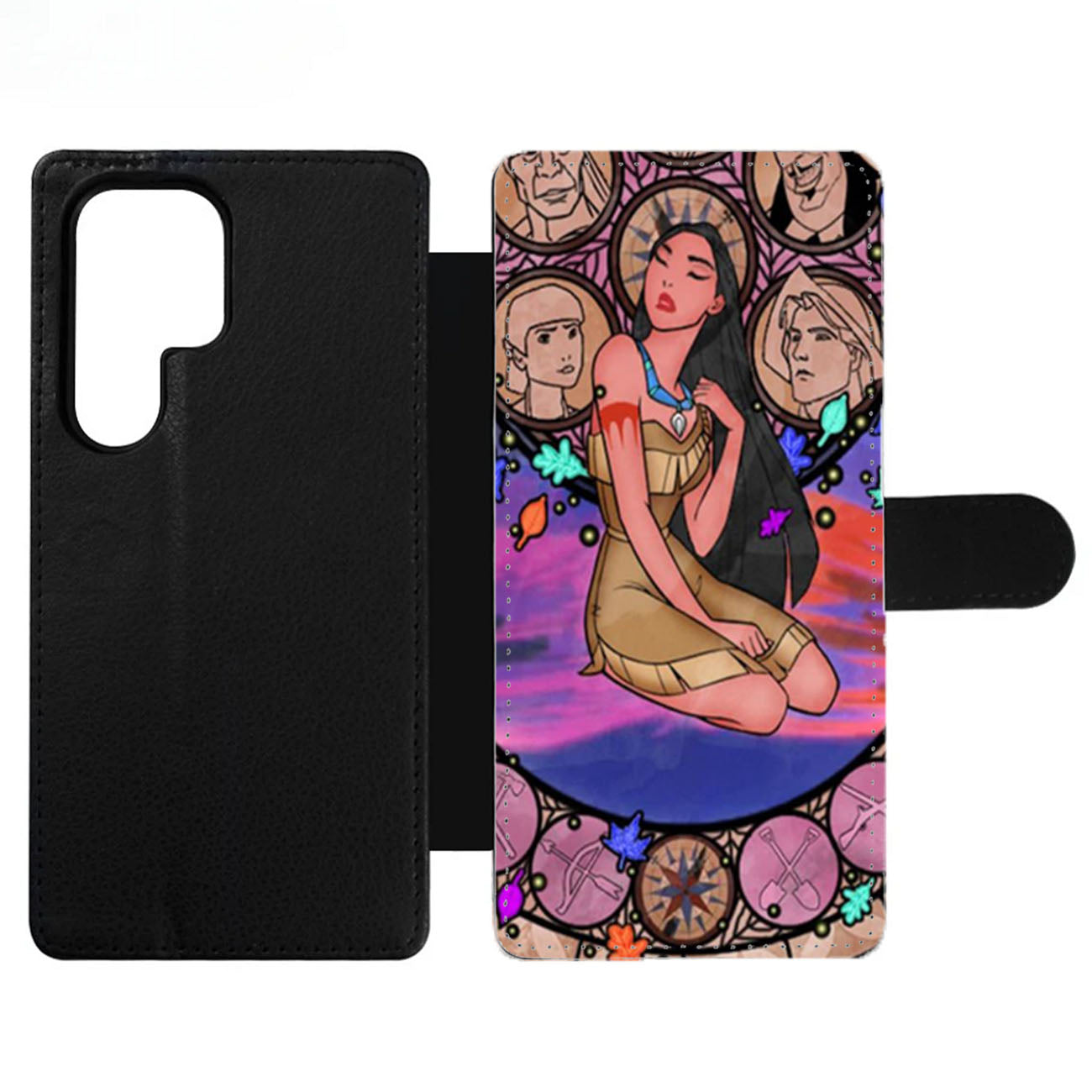 Disney Pocahontas Stained Glass Wallet Samsung Case