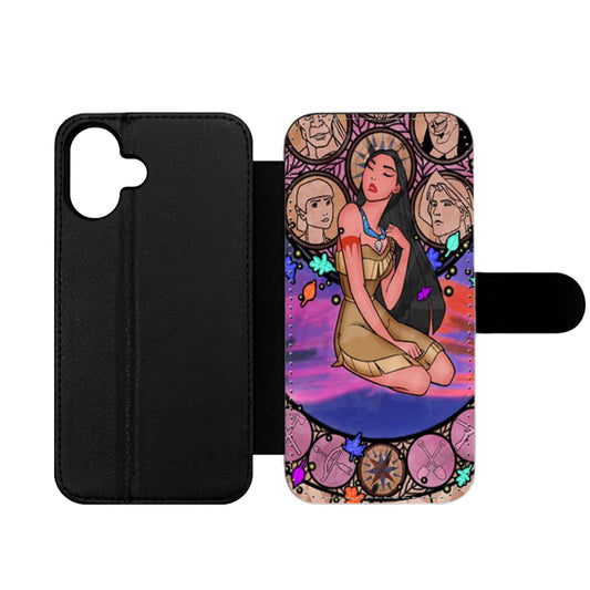Disney Pocahontas Stained Glass Wallet iPhone Case