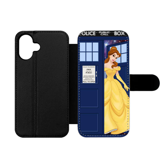Disney Princess Belle Tardis Police Box Wallet iPhone Case