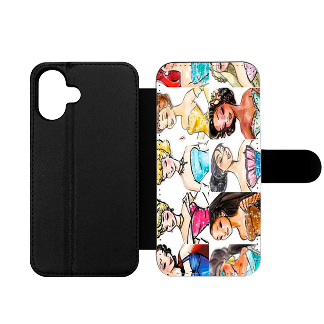 Disney Princess Drawing Wallet iPhone Case