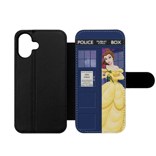 Disney princess Belle Tardis Police Box Three Wallet iPhone Case