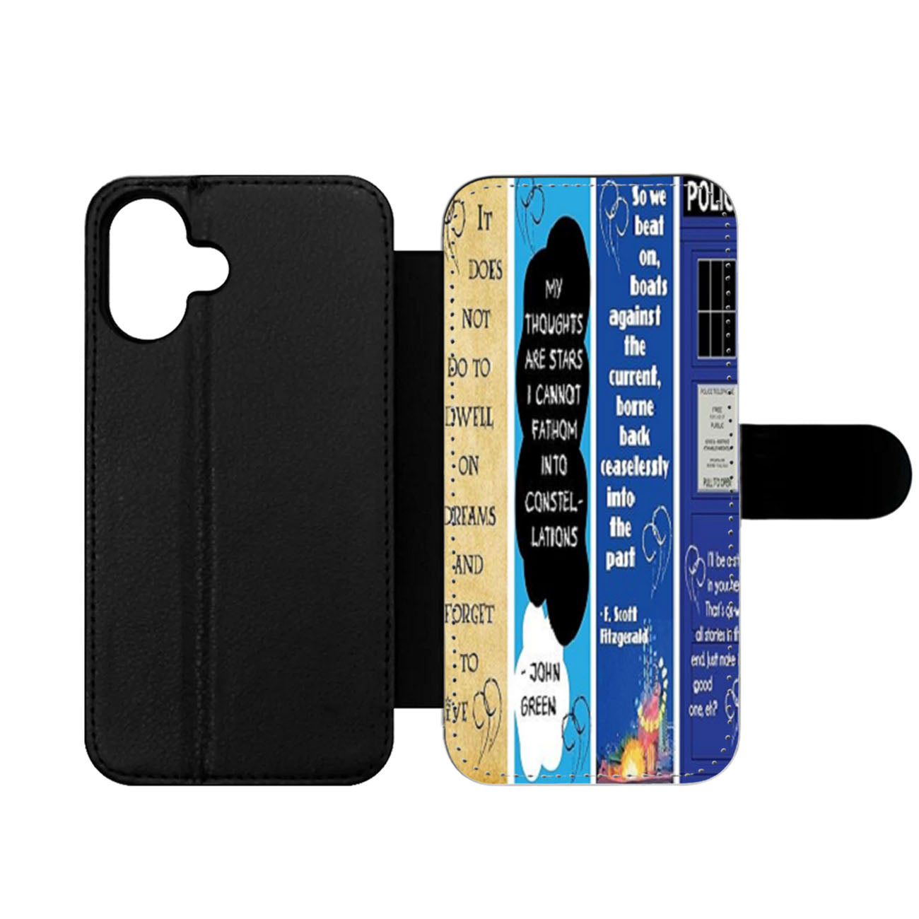 Doctor Who Great Gatsby Fault In Our Stars Quote Wallet iPhone Case