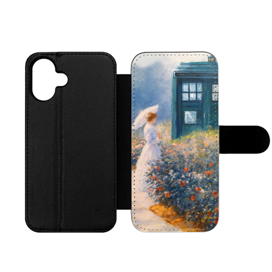 Doctor Who TARDIS and Lady Case Wallet iPhone Case