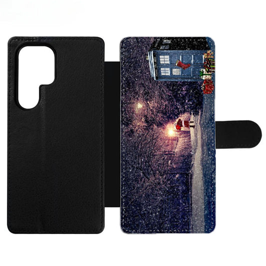 Doctor Who Tardis Marry Christmas Wallet Samsung Case
