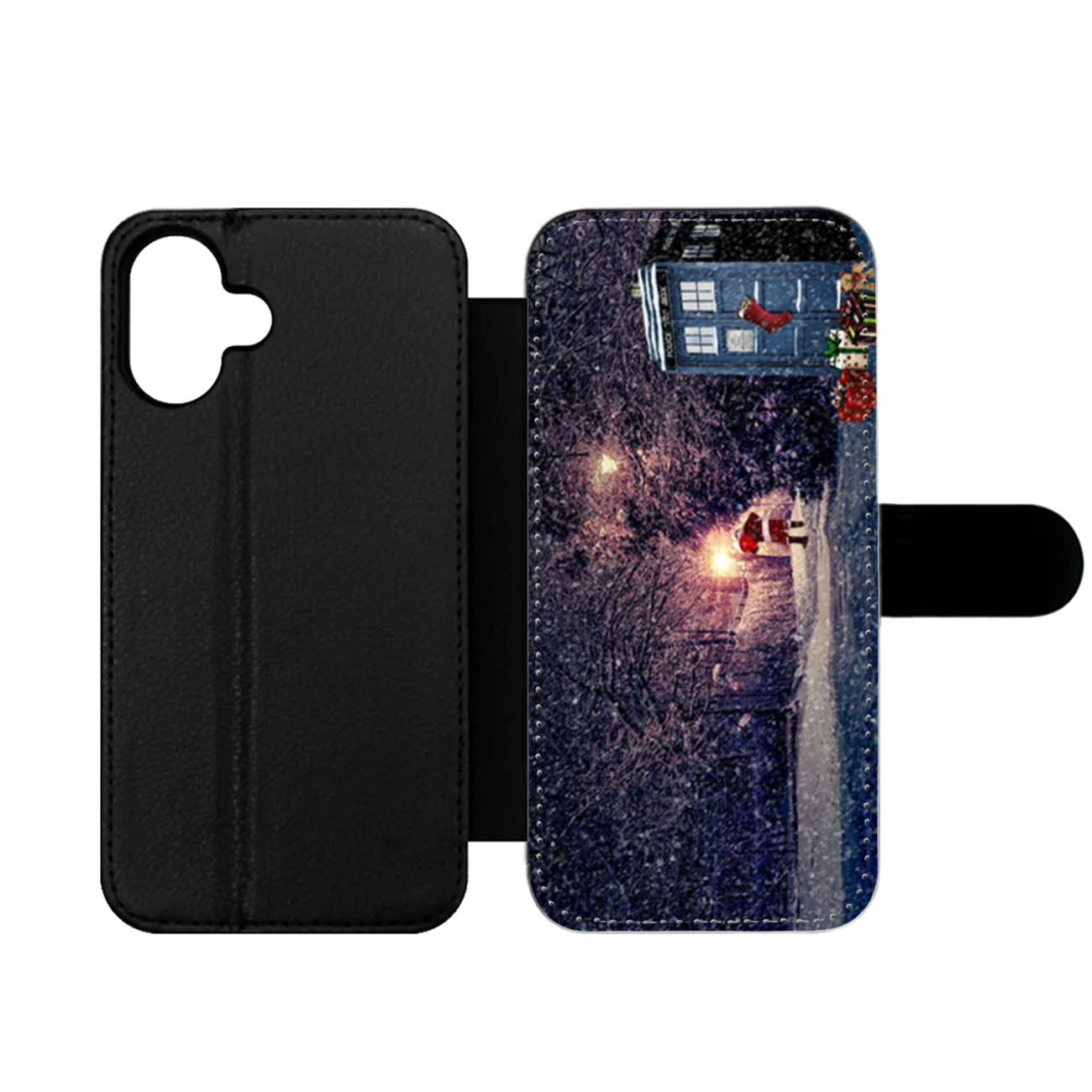 Doctor Who Tardis Marry Christmas Wallet iPhone Case