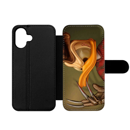 Donald Duck Freddy Krueger Wallet iPhone Case