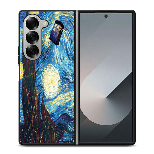 Dr Who Starry Night Tardis Two Samsung Z Fold 6 Case