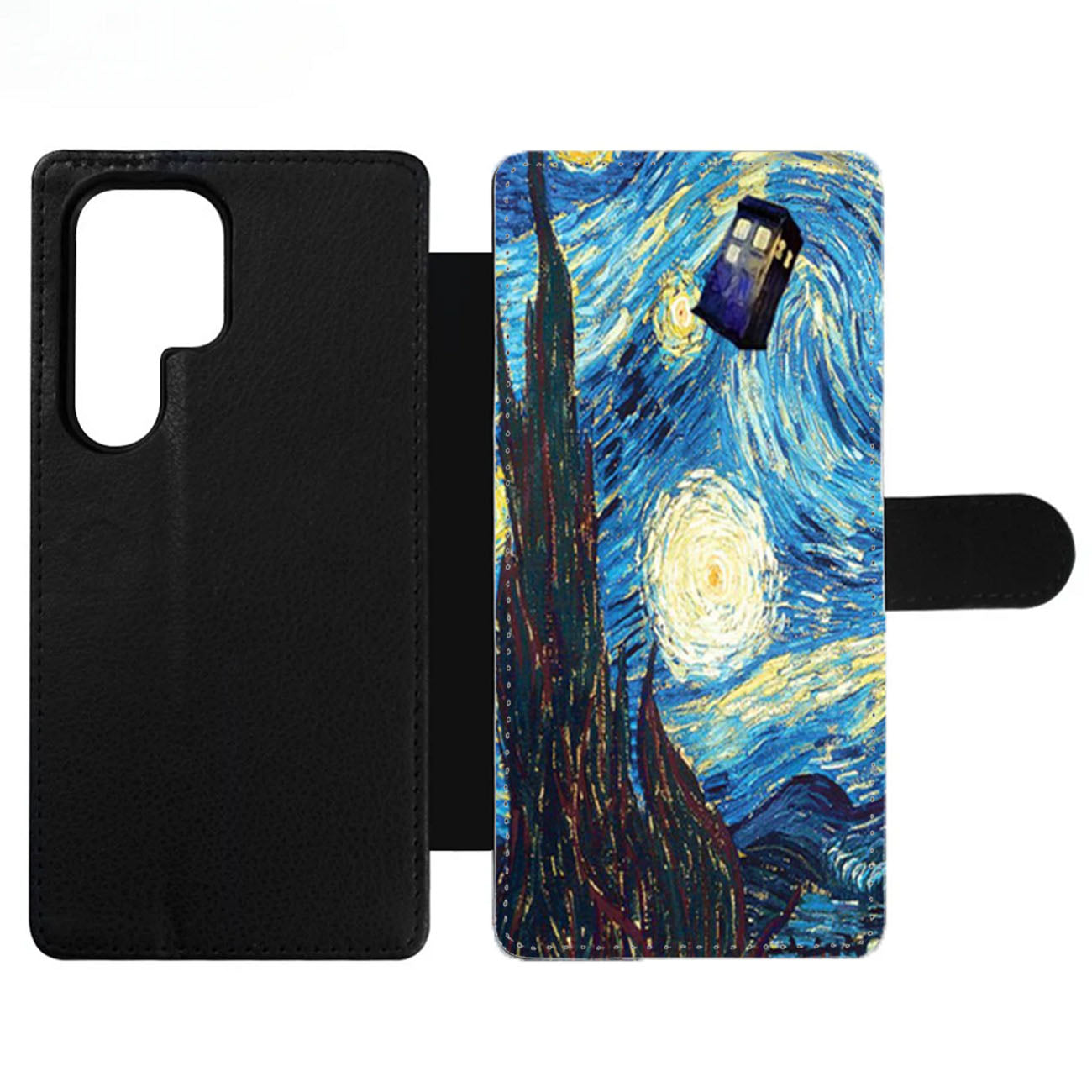 Dr Who Starry Night Tardis Two Wallet Samsung Case