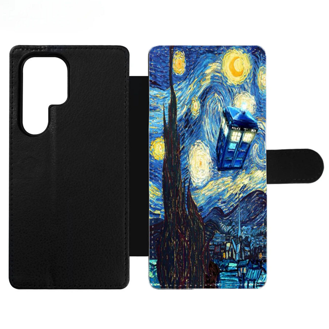 Dr Who Starry Night Tardis Wallet Samsung Case