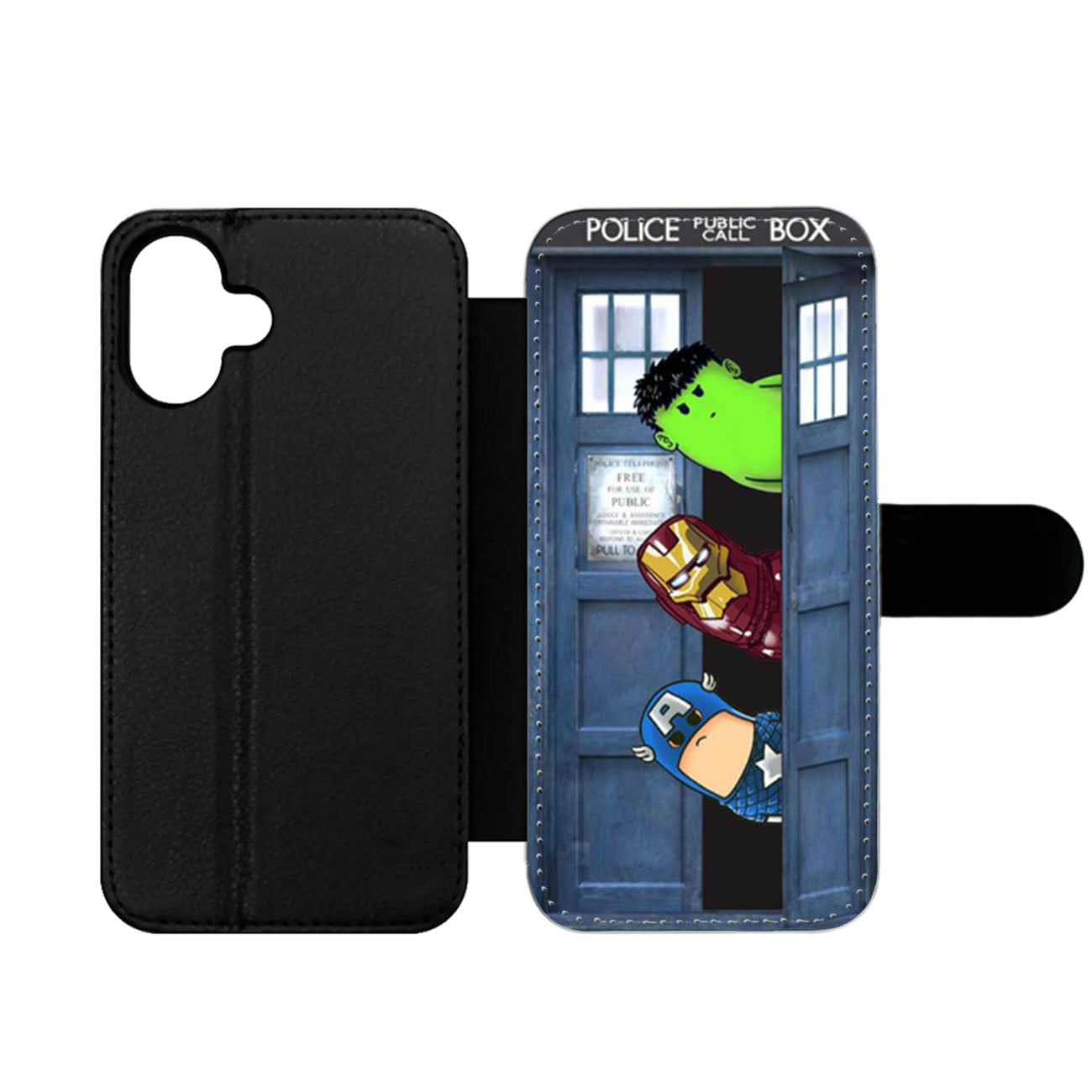 Dr Who Tardis Crooked Neck Wallet iPhone Case