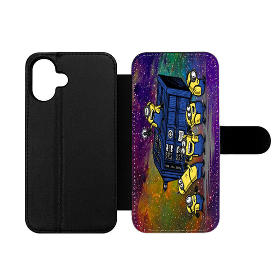 Dr Who Tardis Minions Wallet iPhone Case