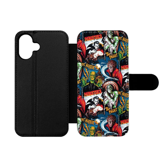 Dracula Mummy Wolfman Wallet iPhone Case