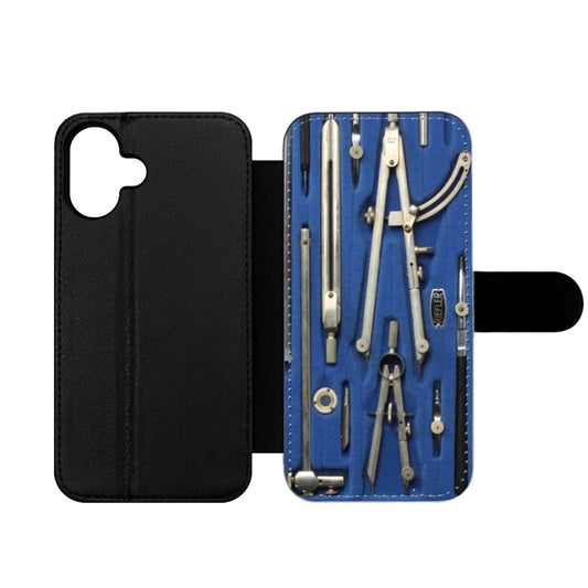 Drafting Set Compass Wallet iPhone Case