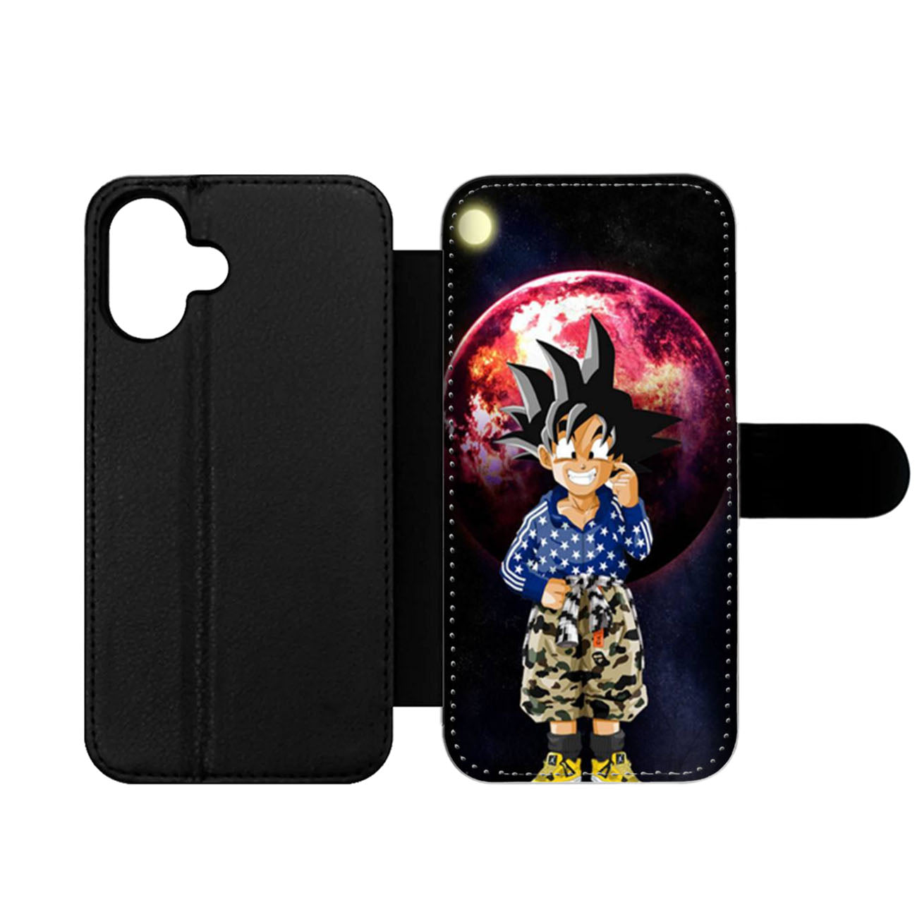 Dragon Ball Z Goten Bape Camo Jordan Wallet iPhone Case
