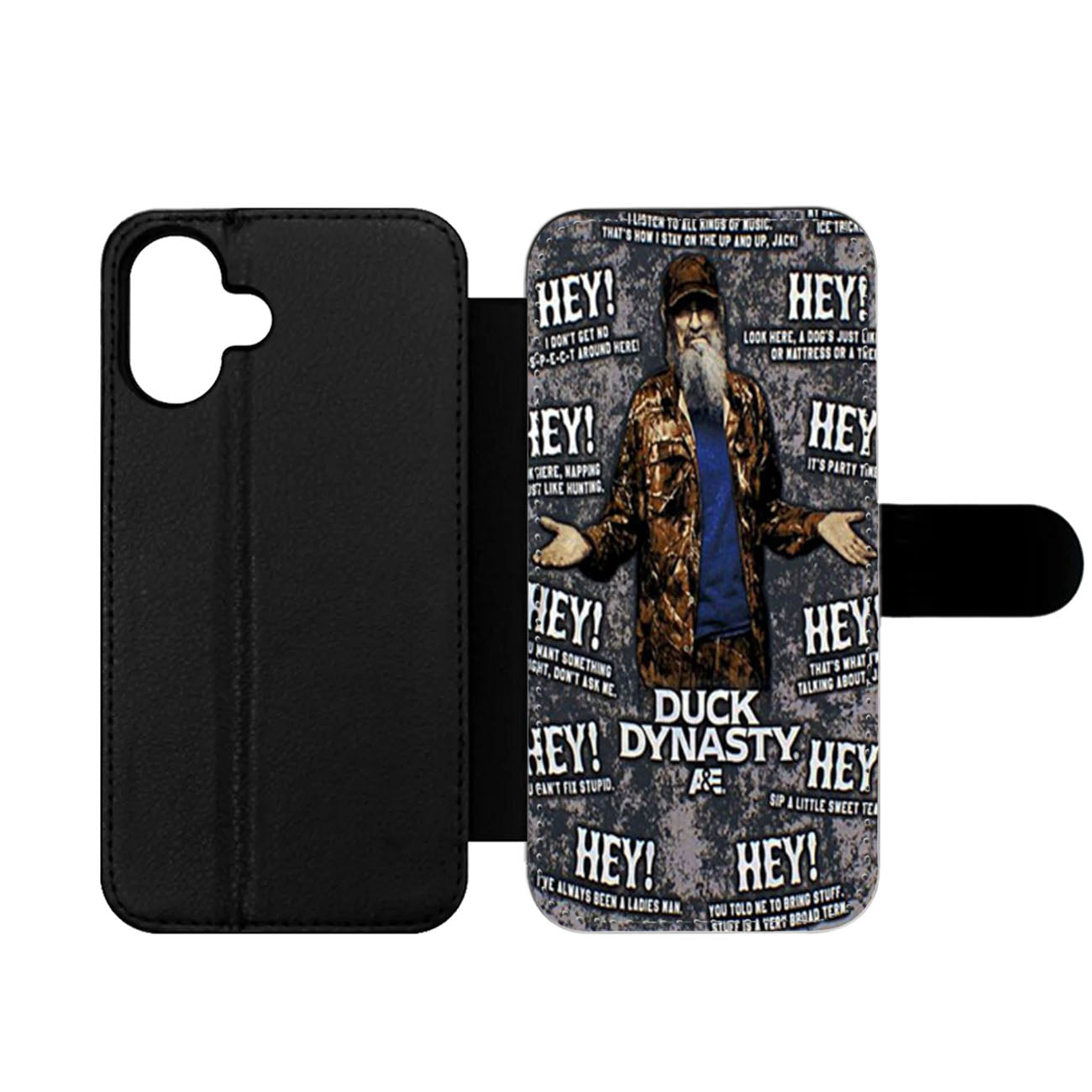 Duck Dynasty Hey Quotes Two Wallet iPhone Case