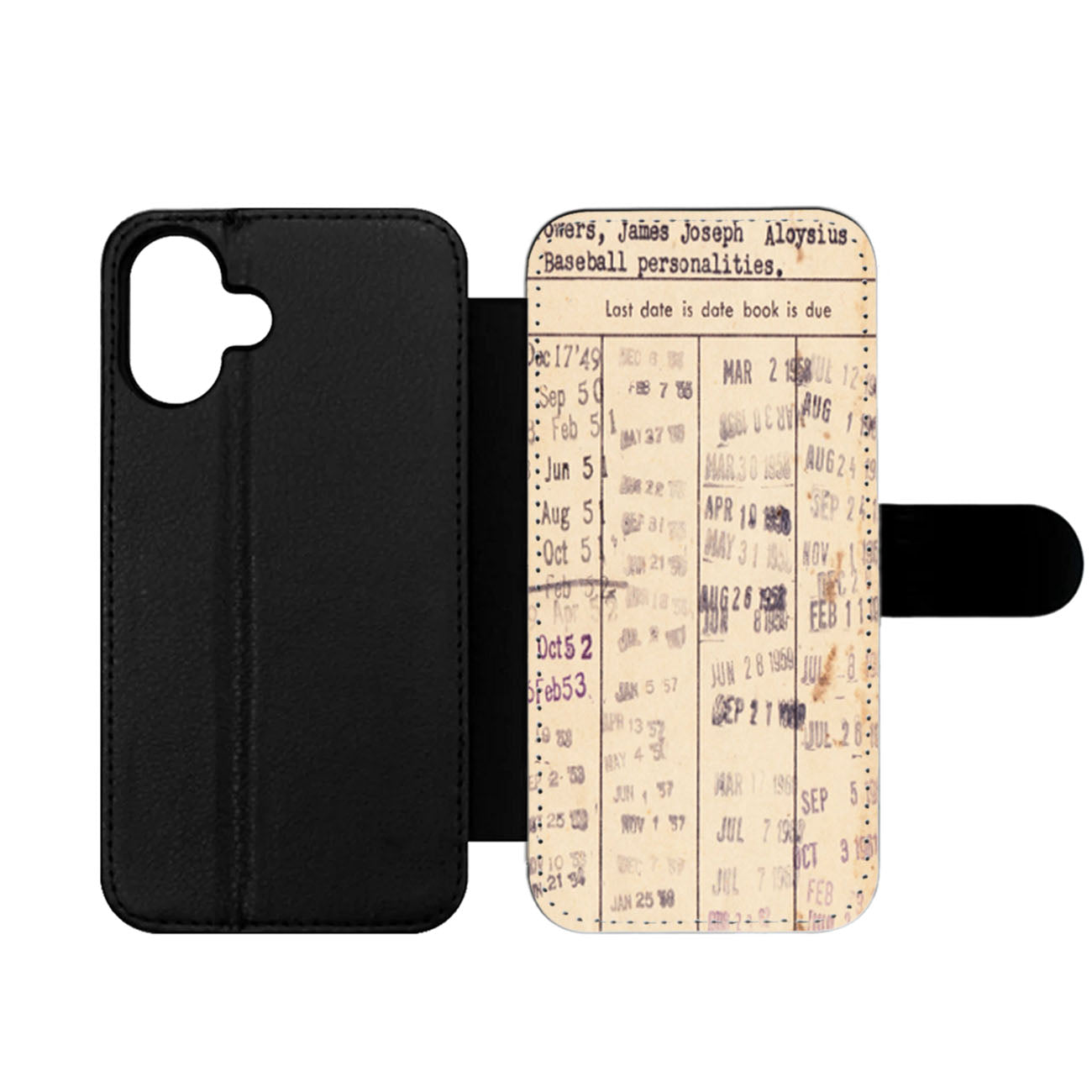 Due Date Stamps Wallet iPhone Case