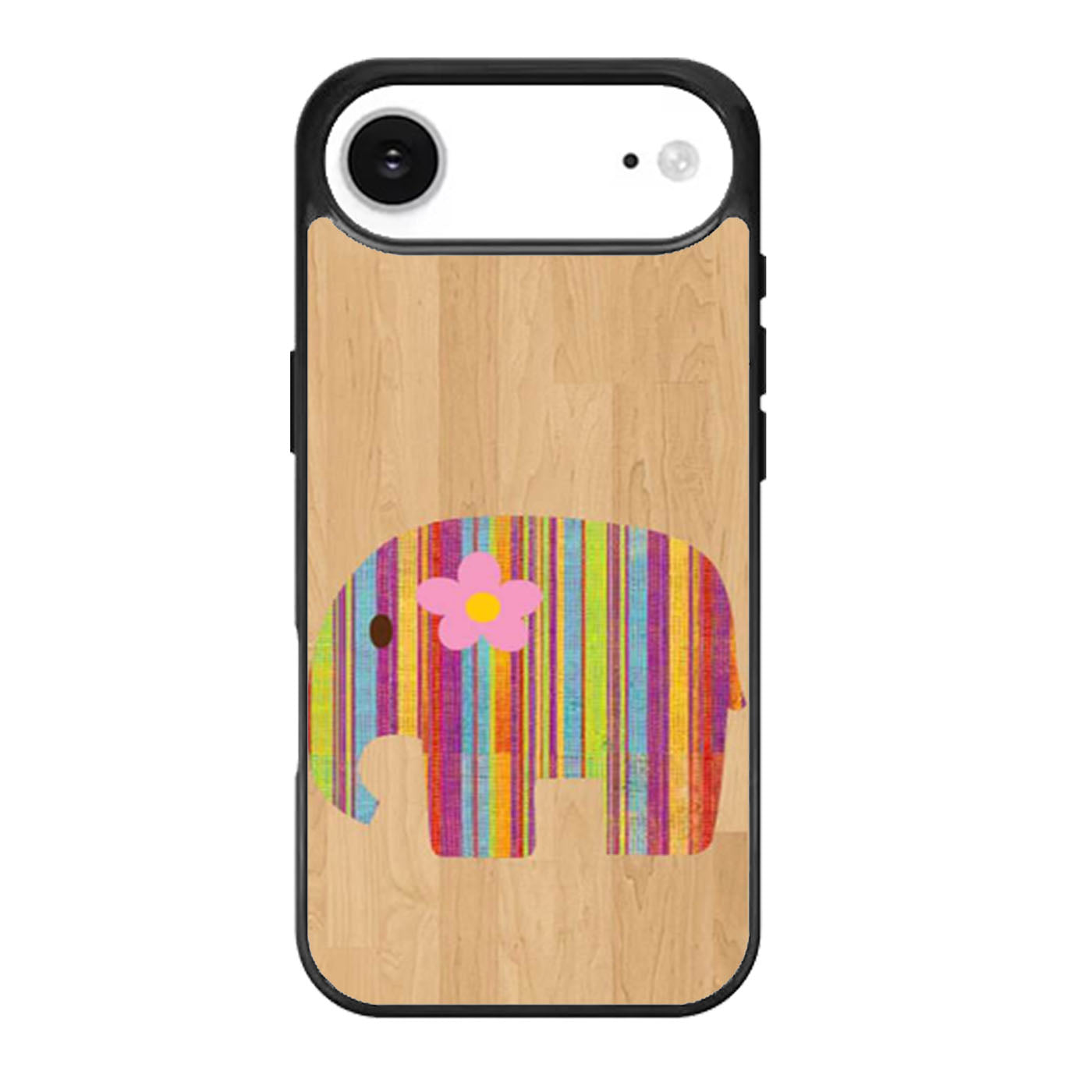 Elephant Rainbow Wood iPhone Air Case