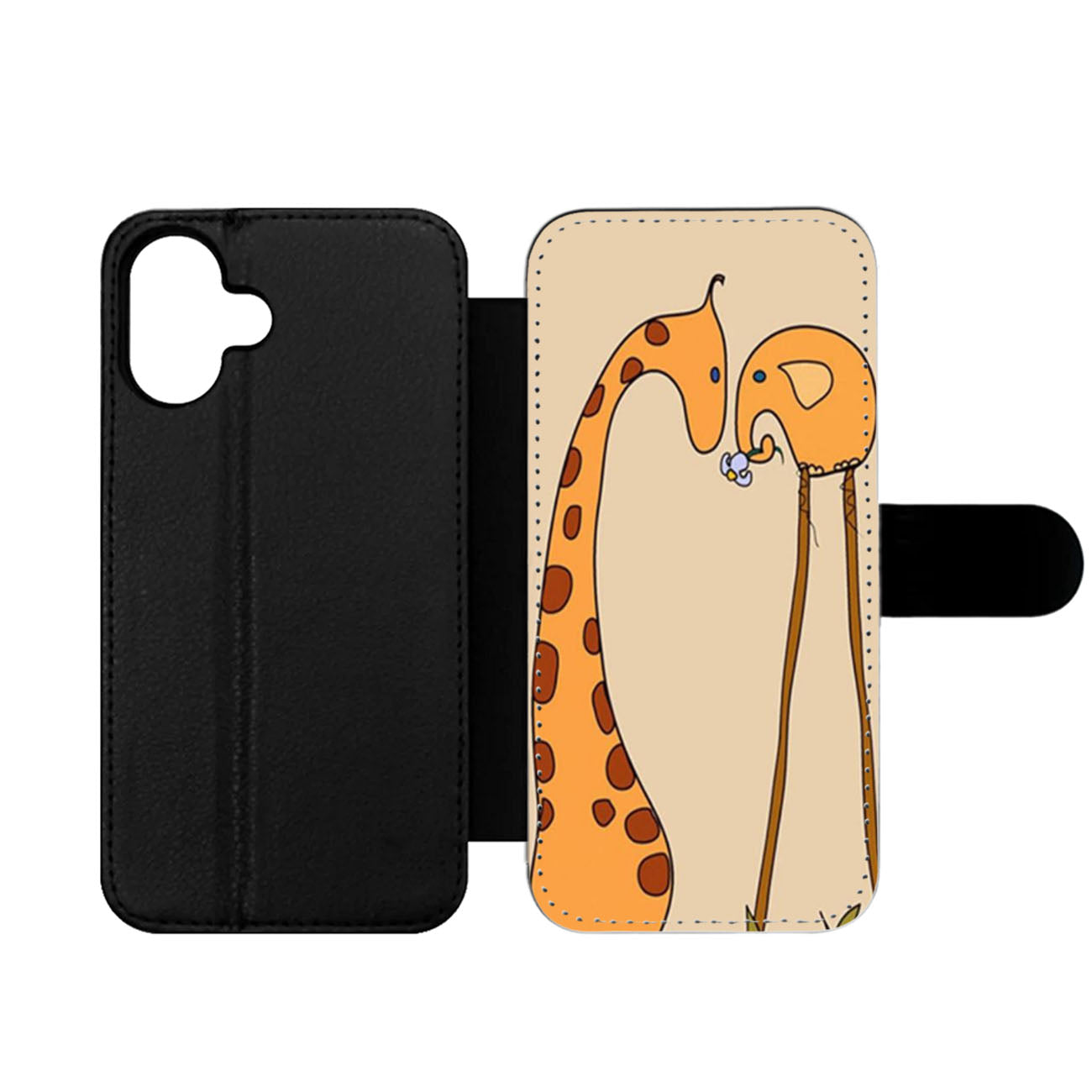 Elephants And Giraffes Wallet iPhone Case