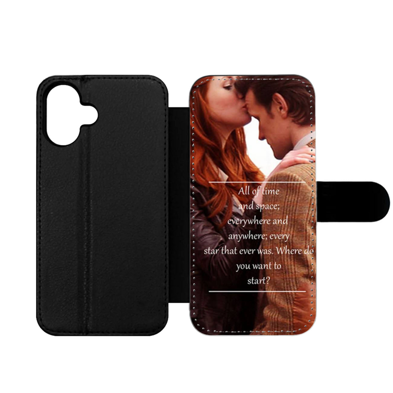 Eleventh Doctor Who Matt Smith Time And Space Quote Wallet iPhone Case