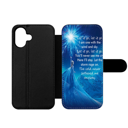 Elsa Frozen Disney Quote 21 Design Wallet iPhone Case