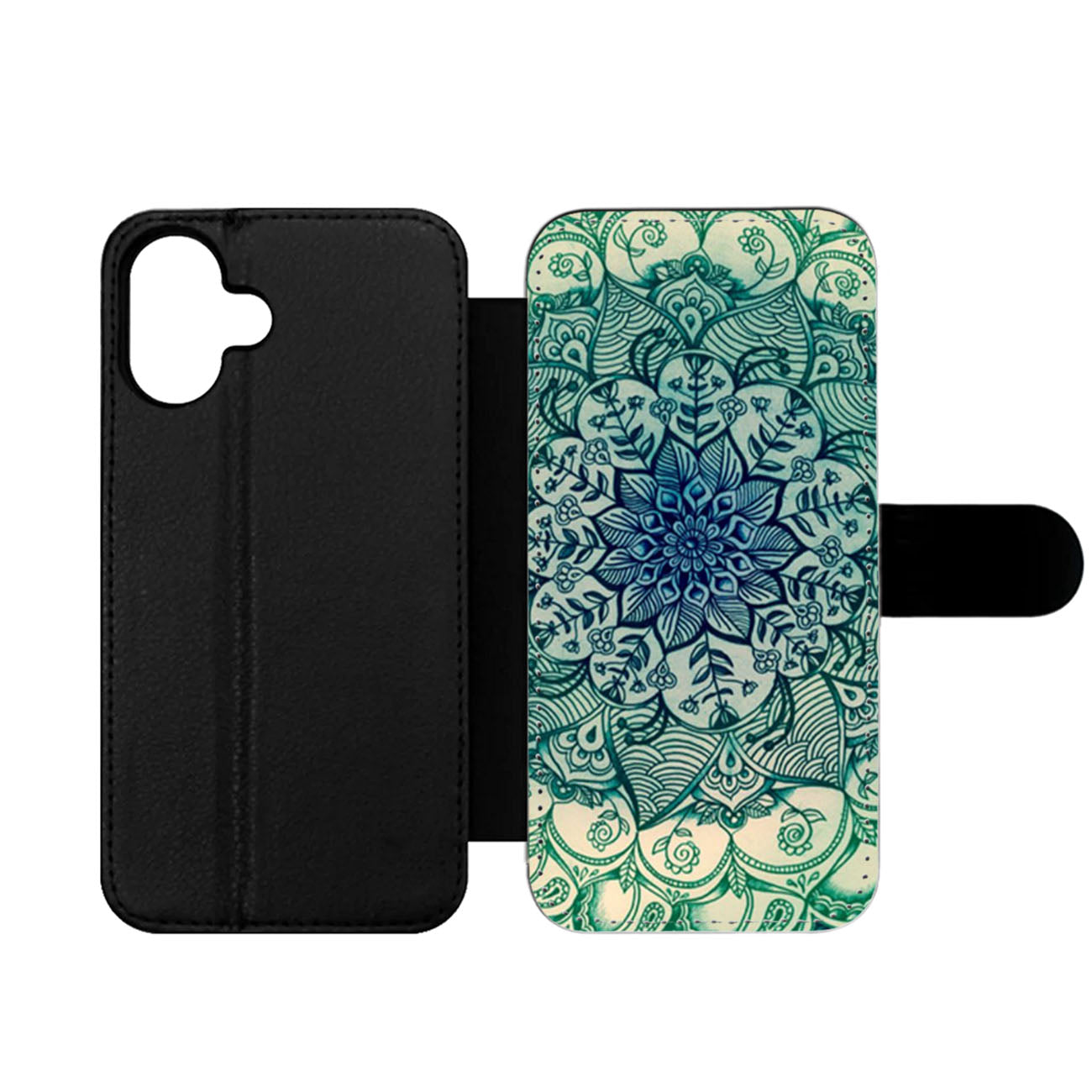 Emerald Doodle Wallet iPhone Case