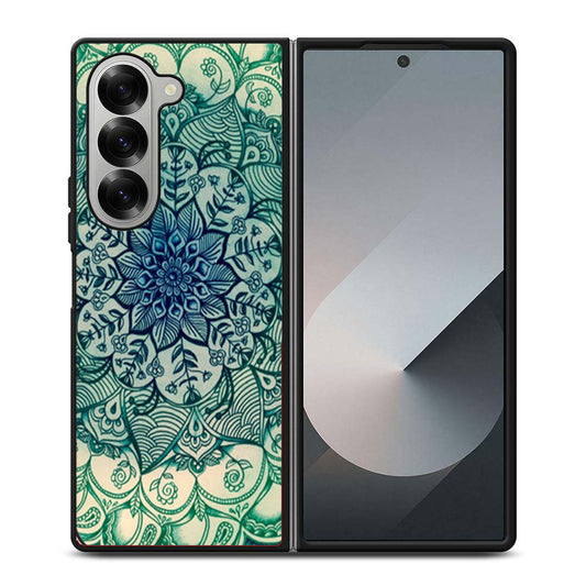 Emerald Doodle Samsung Z Fold 6 Case