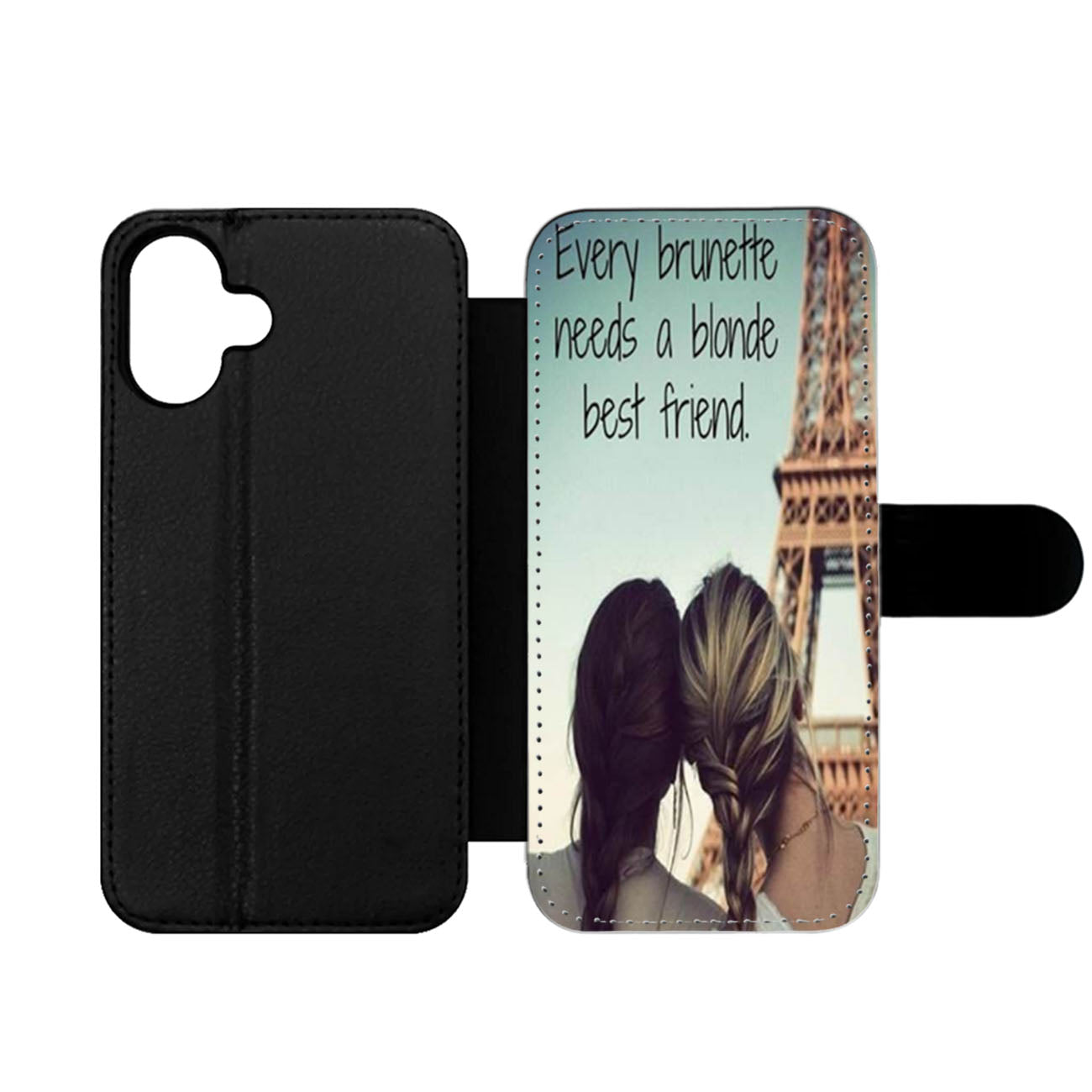 Every Brunette Needs A Blonde Best Friend Wallet iPhone Case